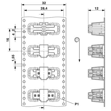 1778573 Phoenix Contact - Intestazione PCB - PTSM 0,5/ 4-HV-2,5-THR R32