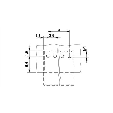 1815060 Phoenix Contact - PTSM 0,5/ 3-HHI-2,5-THR R32 - Cabezal para PCB