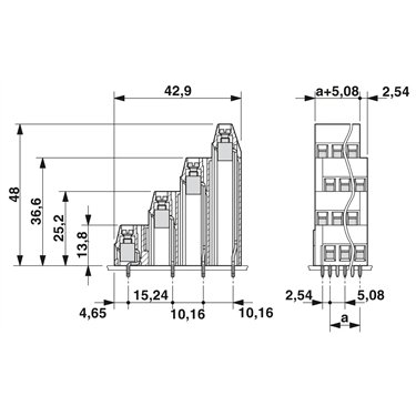 1868827 Phoenix Contact - MK4DS 1,5/ 2-5,08 - Borne para PCB