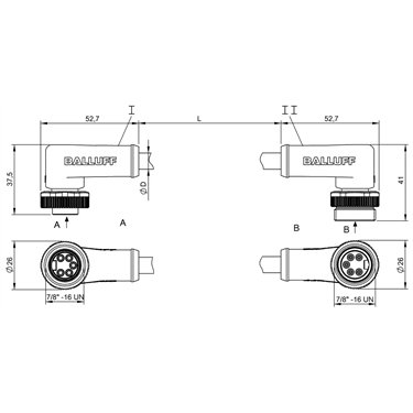 BCC A325-A325-30-335-PX05A5-020 BALLUFF  - Code de commande: BCC06H7