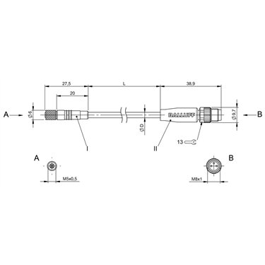 BCC M214-M313-30-300-PX0314-006 BALLUFF  - Codice di ordinazione: BCC0HER