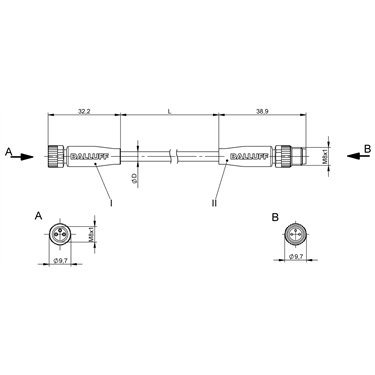 BCC M313-M313-30-300-PX0334-050 BALLUFF  - Código de orden: BCC02RC