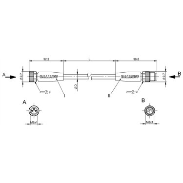 BCC M313-M314-30-300-PX0334-003 BALLUFF  - Part Number: BCC0H0Y