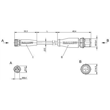 BCC M313-M413-3E-300-PW0334-020 BALLUFF  - Part Number: BCC0F08