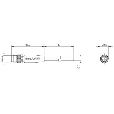BCC M314-0000-20-003-VX8434-100 BALLUFF  - Code de commande: BCC02PF