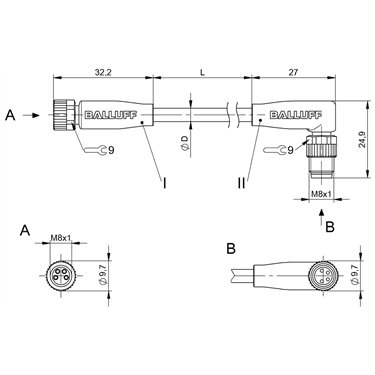 BCC M314-M324-30-304-PX0434-050 BALLUFF  - Código de orden: BCC02TZ