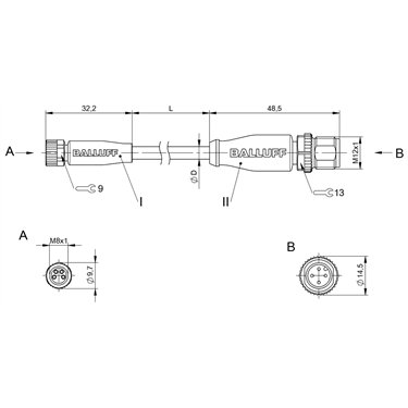 BCC M314-M414-3E-304-VX8434-015 BALLUFF  - код заказа: BCC03L4