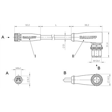 BCC M314-M424-3E-304-PX0434-010 BALLUFF  - Codice di ordinazione: BCC03K2