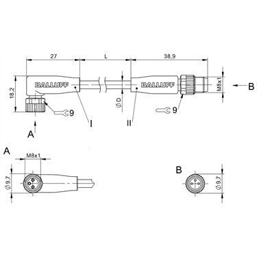 BCC M323-M313-30-300-VX8334-015 BALLUFF  - Codice di ordinazione: BCC02WM