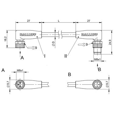 BCC M323-M323-30-300-PX0334-006 BALLUFF  - Código de orden: BCC02T7