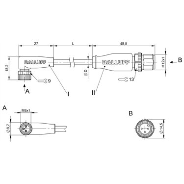 BCC M323-M413-3E-300-VX8334-015 BALLUFF  - Codice di ordinazione: BCC03J2