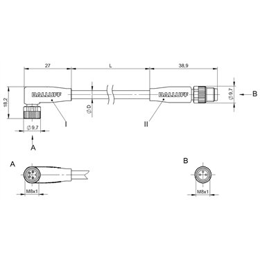 BCC M324-M313-30-300-PX0334-020 BALLUFF  - Codice di ordinazione: BCC0CAK