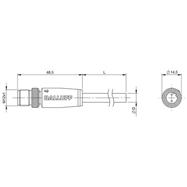 BCC M412-0000-2B-031-PS72N1-050 BALLUFF  - Part Number: BCC0A0Z