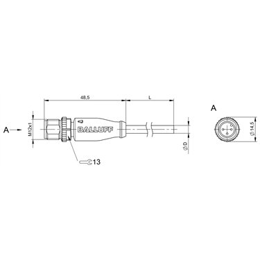 BCC M413-0000-2A-001-PX0334-050 BALLUFF  - Part Number: BCC02ZC