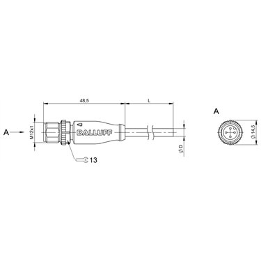 BCC M414-0000-2A-003-PX0434-200 BALLUFF  - Codice di ordinazione: BCC0E6L