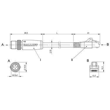 BCC M414-E894-8G-672-ES34N9-050 BALLUFF  - Part Number: BCC0K4J