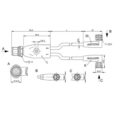 BCC M414-M323-M323-U2012-003 BALLUFF  - Codice di ordinazione: BCC0AM5