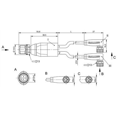 BCC M414-M323-M323-U2026-006 BALLUFF  - Código de orden: BCC0KL5