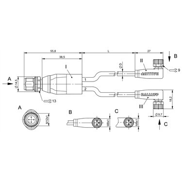 BCC M414-M323-M323-U2058-010 BALLUFF  - Codice di ordinazione: BCC0FA2