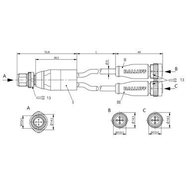 BCC M414-M415-M415-U2028-015 BALLUFF  - Código de orden: BCC0LU9