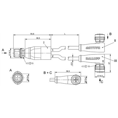 BCC M414-M425-M425-U2034-030 BALLUFF  - Codice di ordinazione: BCC0C9N