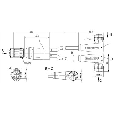 BCC M414-M425-M425-U2068-060 BALLUFF  - Codice di ordinazione: BCC0H2T