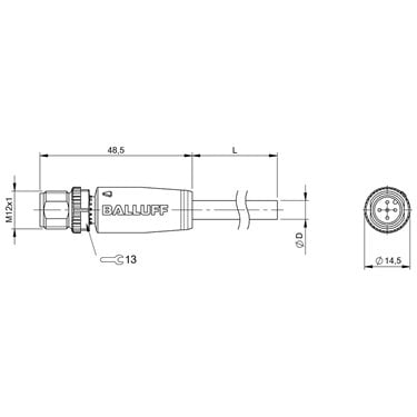 BCC M415-0000-2A-067-PS75N6-100 BALLUFF  - Codice di ordinazione: BCC09MP