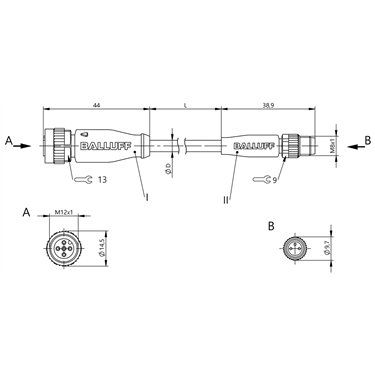 BCC M415-M313-3F-300-PX0334-030 BALLUFF  - Code de commande: BCC03MH