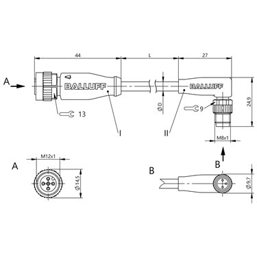 BCC M415-M323-3F-300-VX8334-020 BALLUFF  - Part Number: BCC03P8
