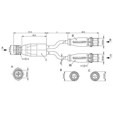 BCC M415-M413-M413-U2077-020 BALLUFF  - Part Number: BCC0HM8