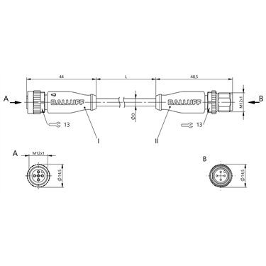 BCC M415-M414-3A-606-VX8434-050 BALLUFF  - Part Number: BCC03E2