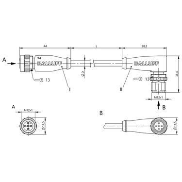 BCC M415-M425-3A-312-PX4534-050-C033 BALLUFF  - Part Number: BCC0H21