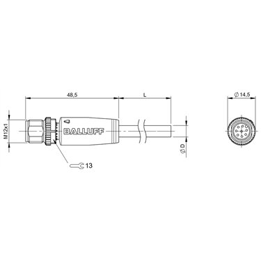 BCC M418-0000-2A-044-PX0825-020 BALLUFF  - Codice di ordinazione: BCC06JT