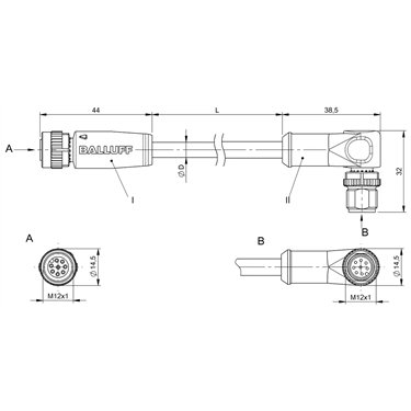 BCC M418-M428-3A-320-PX4825-006-C033 BALLUFF  - Codice di ordinazione: BCC0H29