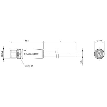 BCC M41C-0000-2A-049-PX0C25-100 BALLUFF  - Codice di ordinazione: BCC06UY