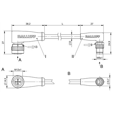 BCC M425-M324-3F-304-PX0434-003 BALLUFF  - Part Number: BCC03T6