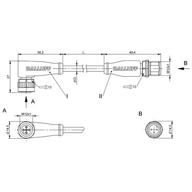 BCC M425-M413-3A-300-PX0334-200 BALLUFF  - Part Number: BCC0EYM