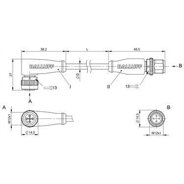 BCC M425-M414-3A-304-VX8434-010 BALLUFF  - Part Number: BCC03E5