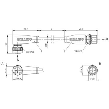 BCC M425-M414-3A-650-PX0434-020 BALLUFF  - Code de commande: BCC03C6