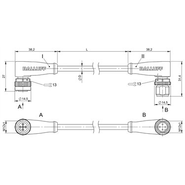 BCC M425-M424-3A-304-VX8434-006 BALLUFF  - Part Number: BCC03EC