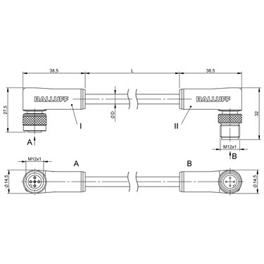 BCC M425-M424-3A-305-PS0434-050 BALLUFF  - Código de orden: BCC0E3P