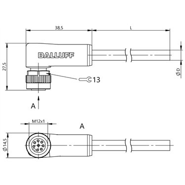 BCC M428-0000-1A-069-PX0825-100 BALLUFF  - Codice di ordinazione: BCC0C6P