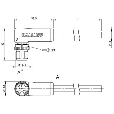 BCC M428-0000-2A-044-PX0825-100 BALLUFF  - Codice di ordinazione: BCC06K0