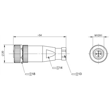 BCC M435-0000-1A-000-45X450-000 BALLUFF  - Codice di ordinazione: BCC0F9N