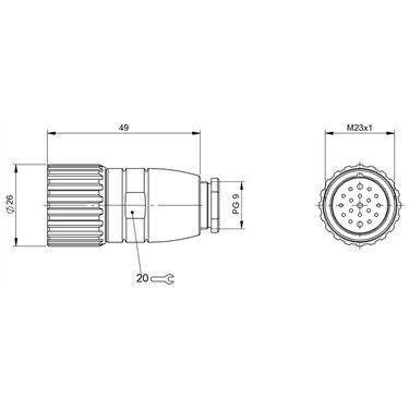 BCC M67L-0000-10-000-54XLA0-000 BALLUFF  - Codice di ordinazione: BCC08HJ