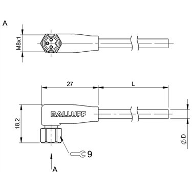 BCC S323-0000-10-004-PX0334-030 BALLUFF  - Part Number: BCC0A2F