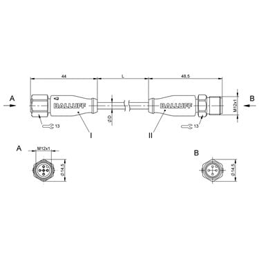 BCC S415-S414-3A-304-PX0434-150 BALLUFF  - Codice di ordinazione: BCC0EYY