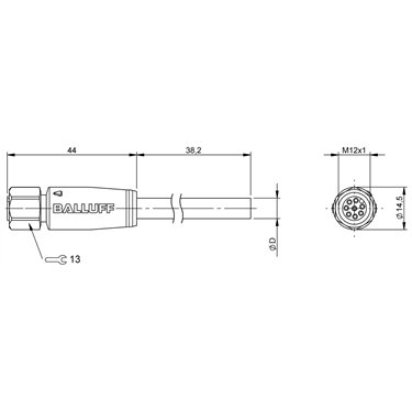 BCC S418-0000-1A-069-PX0825-100 BALLUFF  - Part Number: BCC0C74