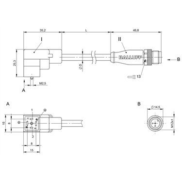BCC VC04-M413-3E-664-PX0350-050 BALLUFF  - Part Number: BCC04NL
