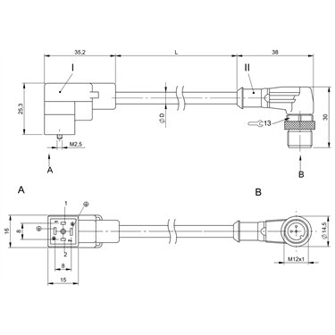 BCC VC04-M423-3E-664-PX0350-006 BALLUFF  - Code de commande: BCC04PF